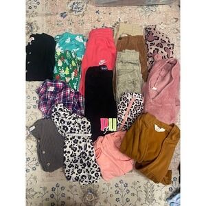 Kids Clothing Lot Nike Puma HM Cat & Jack Pants Hoodies Leggings Pajamas Bundle